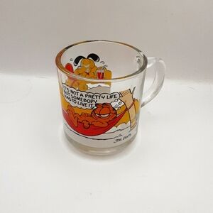 Vintage 1978 McDonald's Garfield Clear Mug